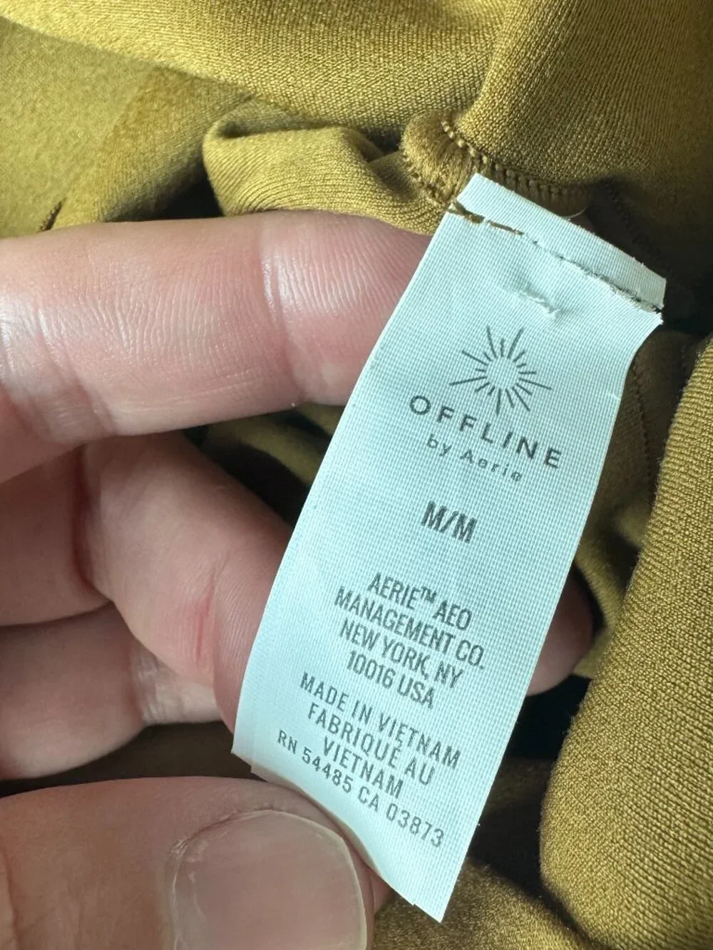 Aerie OFFLINE Flare Leggings Mustard Cedar Expedition M High Waisted Crossover Y - Picture 5 of 10